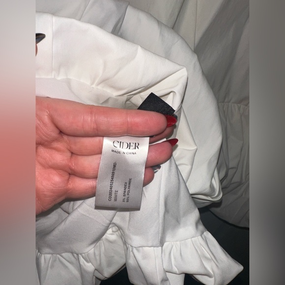 Square Neck Solid Bubble Hem Mini Dress - XL (US 10) - Picture 6 of 6